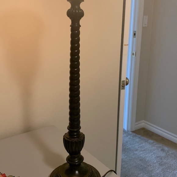 2  Murano Crystal table lamps with metal base .2 level lamp 27.5 inch length, - Picture 8 of 16